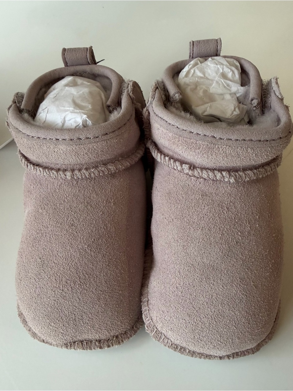 UGG Kids Light Taupe Suede Boots